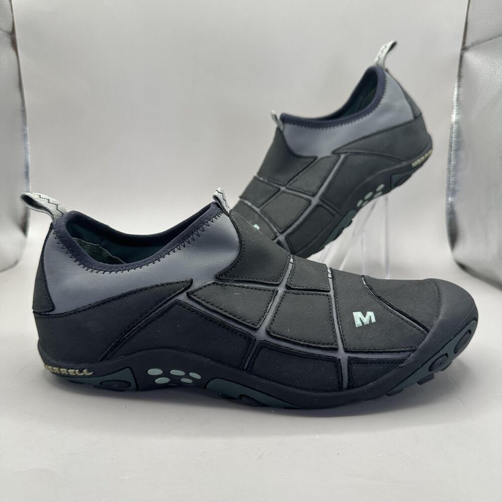 Merrell Mosaic Jungle Moc Shoes Womens 8 Black Slip On Hiking Trail Sneakers